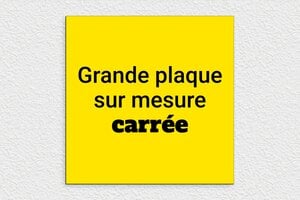 Plaque gravée jaune - sur-mesure-l-pvc-jaune-carre - 300 x 300 mm - jaune-noir - none - sur-mesure-l-pvc-jaune-carre