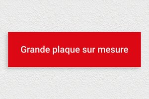 Plaque gravée rouge - sur-mesure-l-pvc-rouge-01 - 300 x 80 mm - rouge-blanc - none - sur-mesure-l-pvc-rouge-01