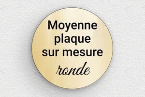 Plaque gravée métal - sur-mesure-m-pvc-doree-rond - 120 x 120 mm - or-brillant-noir - none - sur-mesure-m-pvc-doree-rond