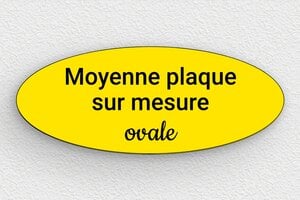 Plaque gravée jaune - sur-mesure-m-pvc-jaune-oval - 150 x 60 mm - jaune-noir - none - sur-mesure-m-pvc-jaune-oval