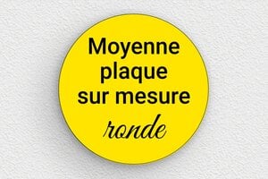 Plaque gravée jaune - sur-mesure-m-pvc-jaune-rond - 120 x 120 mm - jaune-noir - none - sur-mesure-m-pvc-jaune-rond