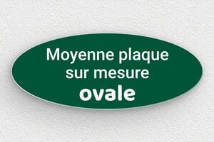 Plaque gravée verte - sur-mesure-m-pvc-oval-vert - 150 x 60 mm - vert-sapin-blanc - none - sur-mesure-m-pvc-oval-vert