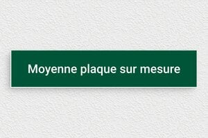 Plaque gravée verte - sur-mesure-m-pvc-vert-01 - 200 x 40 mm - vert-sapin-blanc - none - sur-mesure-m-pvc-vert-01