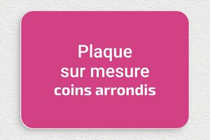 Plaque gravée rose - sur-mesure-pvc-coins-rond-rose - 200 x 140 mm - rose-blanc - none - sur-mesure-pvc-coins-rond-rose