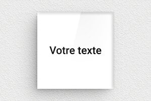 Plaque Plexiglass blanc sur mesure - Plexiglass - 40 x 40 mm - blanc-noir - none - sur-mesure-s-plexi-carre-blanc