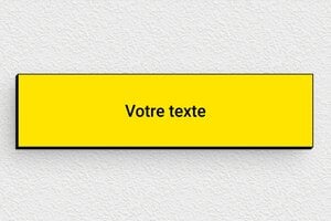 Plaque gravée jaune - sur-mesure-s-pvc-jaune - 100 x 25 mm - jaune-noir - none - sur-mesure-s-pvc-jaune