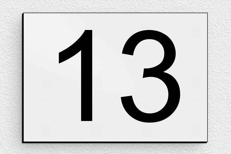 Numéro maison sur boîte aux lettres - PVC - 100 x 70 mm - gris-noir - glue - num-maison-bal-002-1