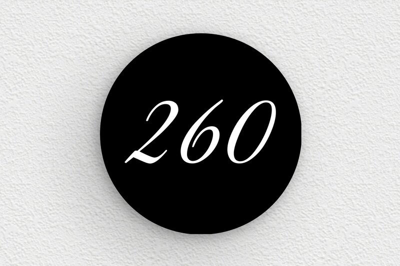 Numéro maison sur boîte aux lettres - PVC - 40 x 40 mm - noir-blanc - glue - num-maison-bal-007-1
