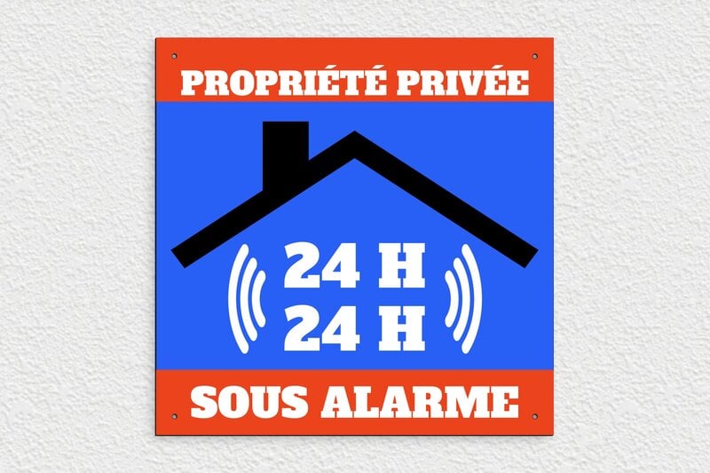 Panneau maison - PVC - 300 x 300 mm - custom - holes-only - pa-alarme-quadri-001-4