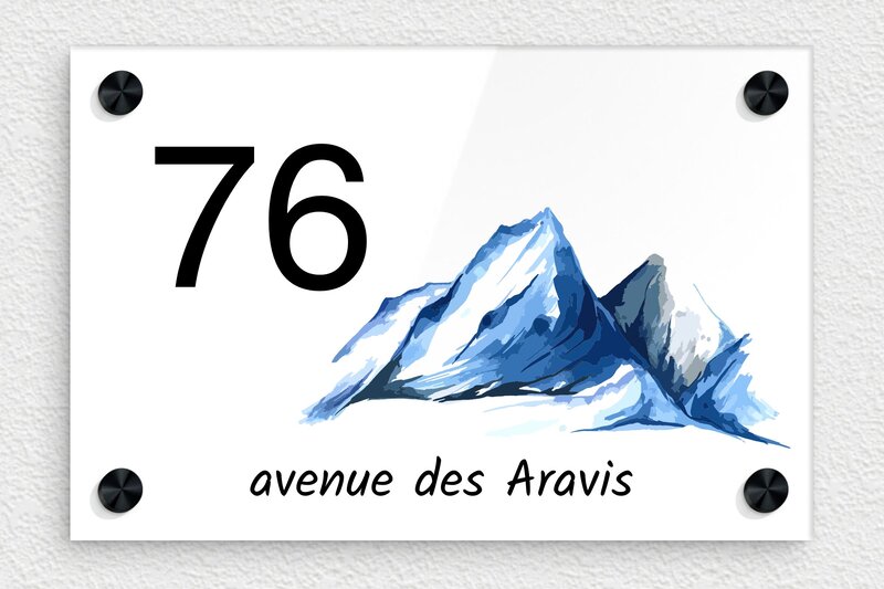 Plaque de maison avec le blason de la Savoie - Plexiglass - 210 x 140 mm - custom - screws-caps - pl-maison-savoie-002-1
