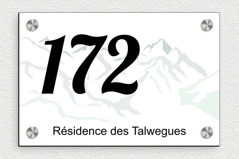Plaque de maison avec le blason de la Savoie - PVC - 210 x 140 mm - custom - screws-caps - pl-maison-savoir-003-1
