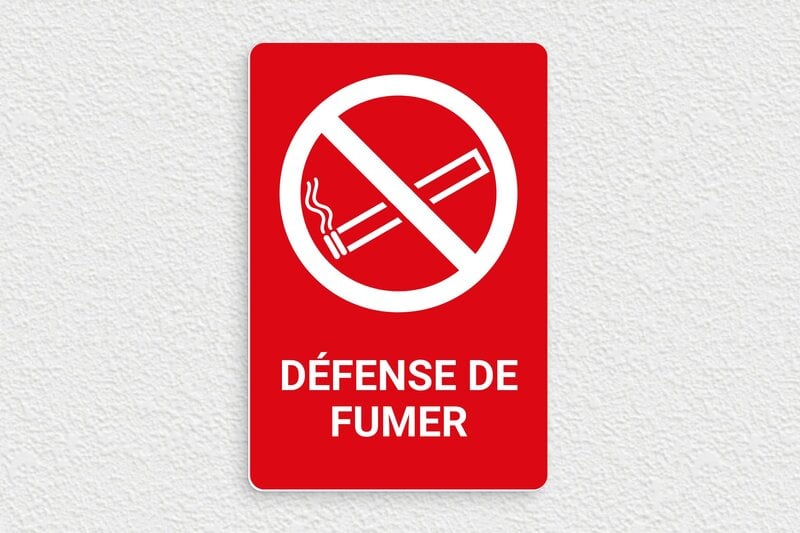 Plaque Maître Restaurateur - Signalisation défense de fumer - 140 x 210 mm - PVC - rouge-blanc - glue - pl-pictogramme-002-1