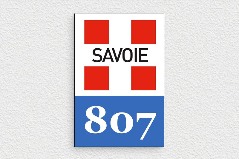 Plaque de maison avec le blason de la Savoie - PVC - 100 x 150 mm - custom - none - plaque-maison-region-007-4