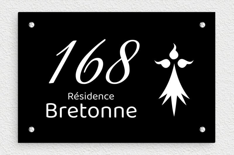 Plaque maison bretonne - PVC - 210 x 140 mm - custom - screws - plaque-maison-region-011-1