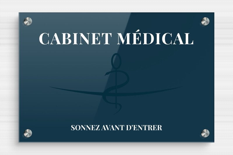 Plaque professionnelle cabinet médical - Plexiglass - 300 x 200 mm - custom - screws-spacer - plaquepro-job-cabinet-medical-009-1
