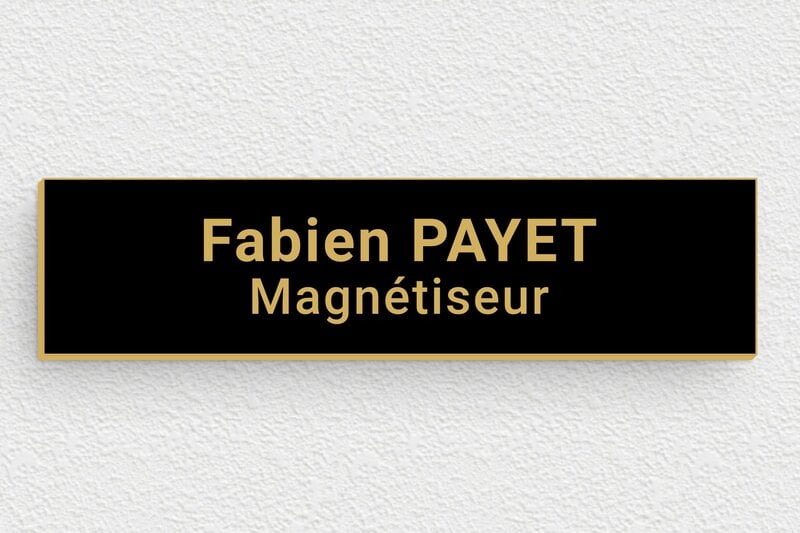 Plaque Magnétiseur - PVC - 100 x 25 mm - noir-or - glue - plaquepro-job-magnetiseur-005-1