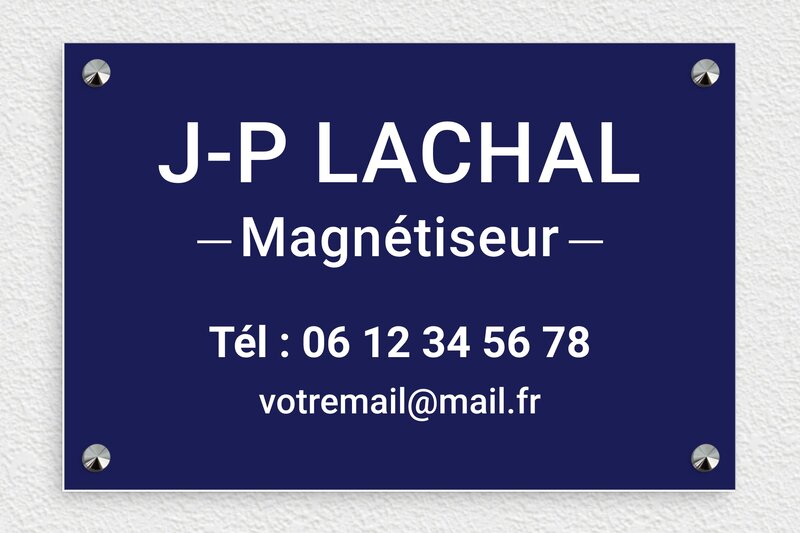 Plaque Magnétiseur - PVC - 300 x 200 mm - bleu-marine-blanc - screws-caps - plaquepro-job-magnetiseur-005-4