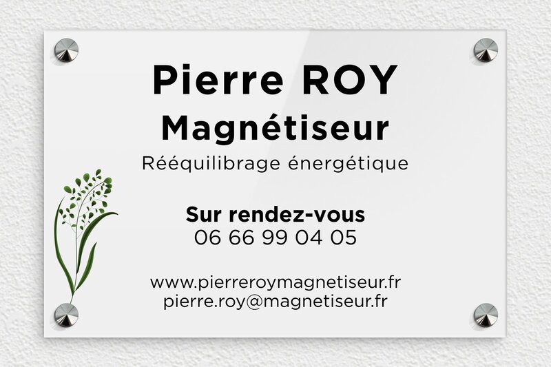 Plaque Magnétiseur - Plexiglass - 300 x 200 mm - custom - screws-caps - plaquepro-job-magnetiseur-quadri-001-3