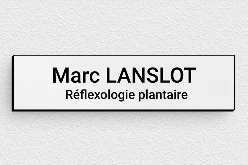 Plaque Réflexologue - PVC - 100 x 25 mm - gris-noir - glue - plaquepro-job-reflexologue-002-1