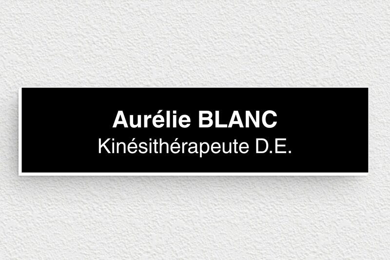 Plaque Kiné - PVC - 100 x 25 mm - noir-blanc - glue - ppro-kinesitherapeute-008-1