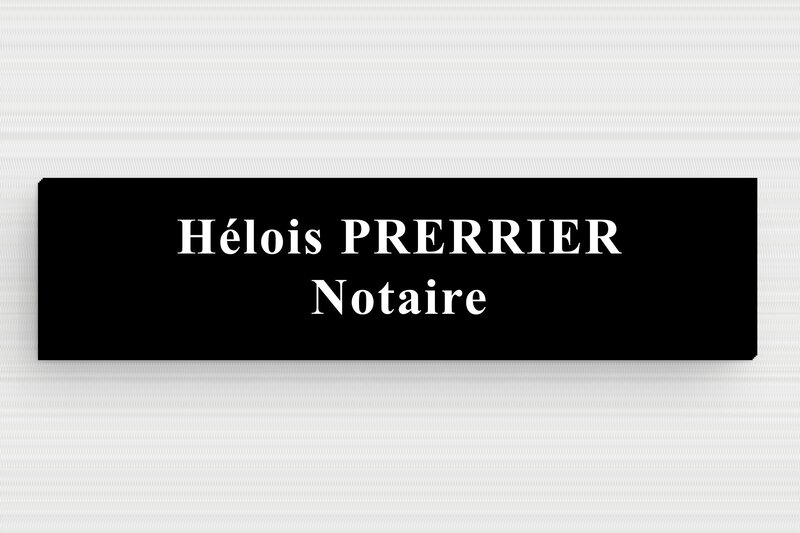 Plaque Notaire - PVC - 100 x 25 mm - custom - glue - ppro-notaire-020-1