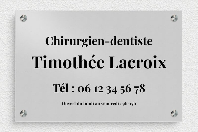 Plaque Chirurgien - Aluminium - 300 x 200 mm - anodise - screws-spacer - ppro-orthodontiste-002-4