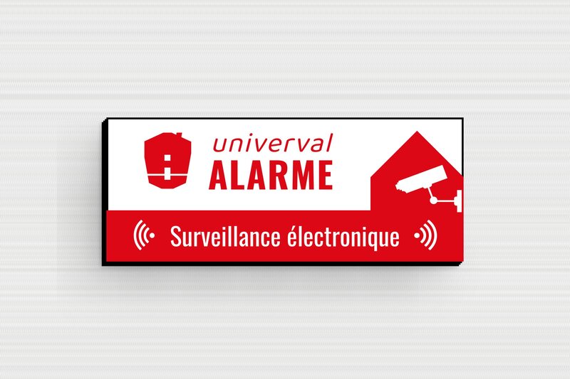 Autocollant alarme maison - PVC - 50 x 20 mm - custom - glue - preset-alarme-001-3