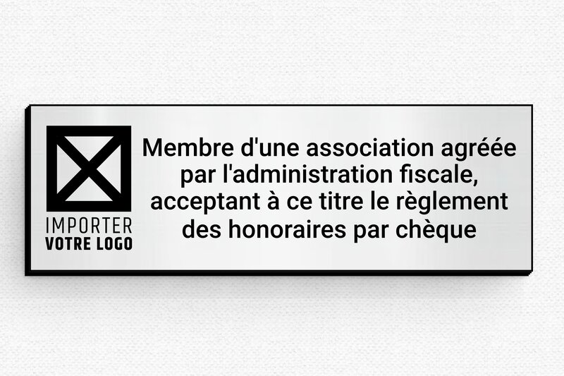 Signalétique pour association - Badge PVC - Épingle - 75 x 25 mm - gris-brosse-noir - badge - secteur-association-badge-002-3