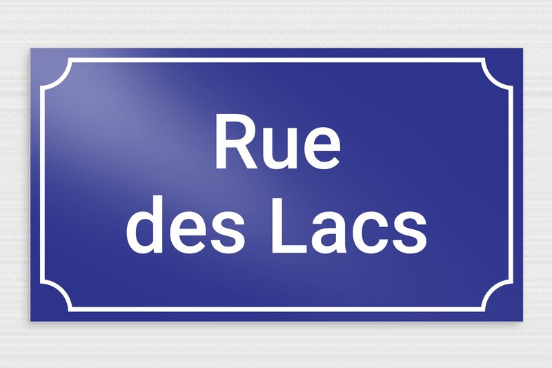 Plaques de rue - Aluminium - 450 x 250 mm - bleu - none - secteur-collectivite-commune-rue-004-3