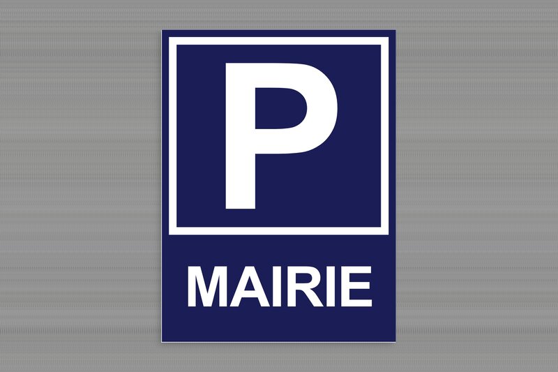 Signalétique mairie - PVC - 300 x 400 mm - bleu-marine-blanc - none - secteur-collectivite-mairie-006-3
