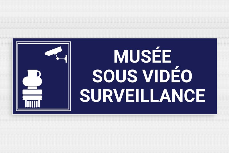 Plaque pour cartel personnalisée - PVC - 350 x 130 mm - bleu-marine-blanc - glue - secteur-collectivite-musee-001-3