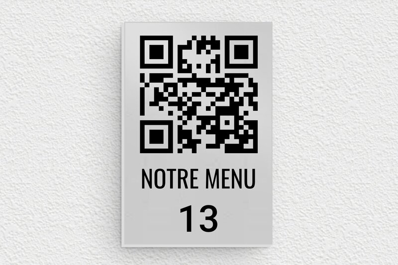 Plaque QR Code - Aluminium - 40 x 60 mm - anodise - none - secteur-tourisme-restaurant-menu-001-3