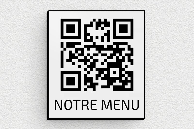 Plaque Maître Restaurateur - PVC - 40 x 45 mm - gris-noir - none - secteur-tourisme-restaurant-menu-002-3