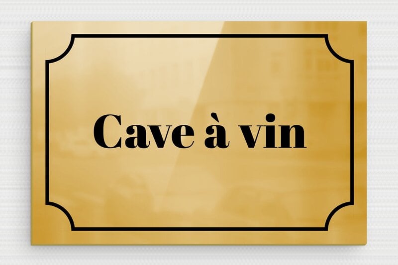Plaque de porte cave à vin - Laiton - 150 x 100 mm - poli - glue - signparti-porte-cave-a-vin-006-2