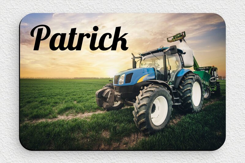Plaque de porte tracteur - PVC - 150 x 100 mm - custom - glue - signparti-porte-tracteur-001-3
