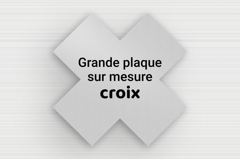 Plaque Croix Personnalisée - Aluminium - 300 x 300 mm - anodise - none - sur-mesure-l-alu-croix