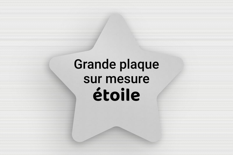 Plaque Étoile Personnalisée - Aluminium - 300 x 286 mm - anodise - none - sur-mesure-l-alu-etoile