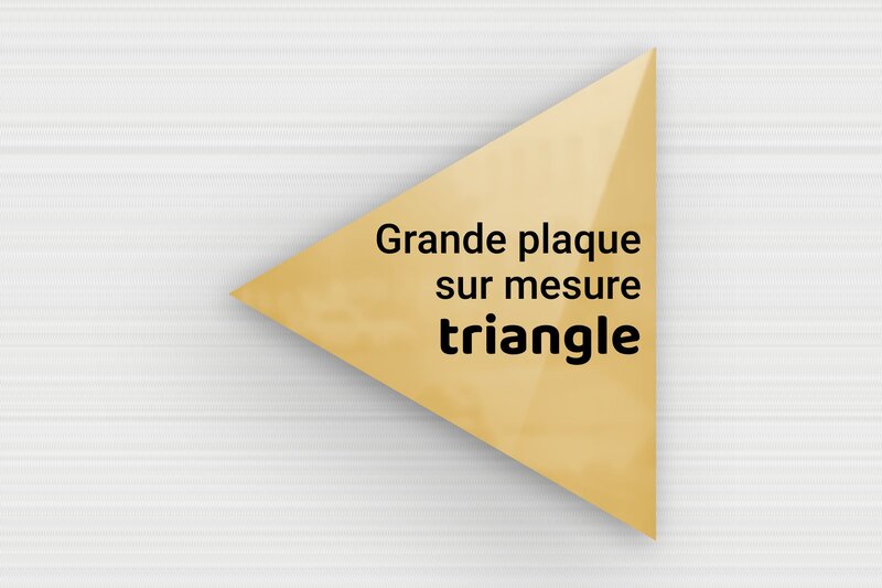 Plaque Triangulaire Personnalisée - Laiton - 260 x 300 mm - poli - none - sur-mesure-l-laiton-triangle