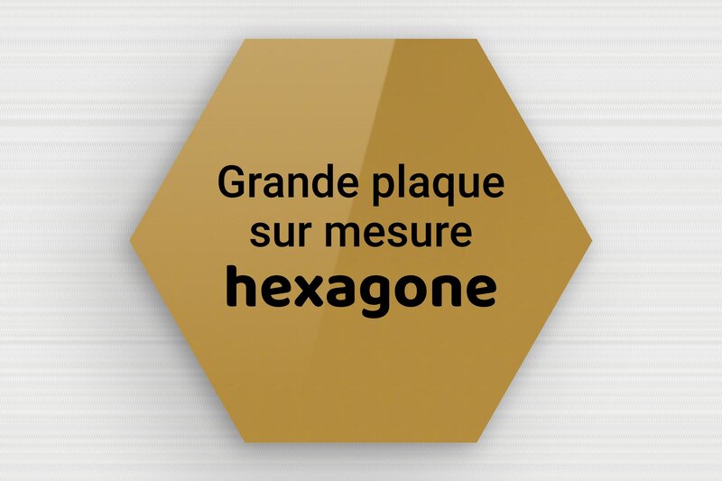 Plaque hexagonale/octogonale sur mesure - Plexiglass - 300 x 262 mm - or-fonce-noir - none - sur-mesure-l-plexi-hexagone