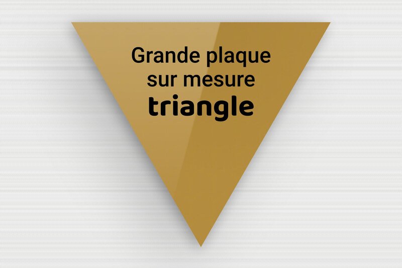 Plaque Triangulaire Personnalisée - Plexiglass - 300 x 260 mm - or-fonce-noir - none - sur-mesure-l-plexi-triangle