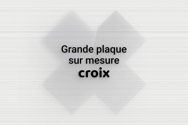 Plaque Croix Personnalisée - Plexiglass Transparent - 300 x 300 mm - transparent - none - sur-mesure-l-plexitrans-croix