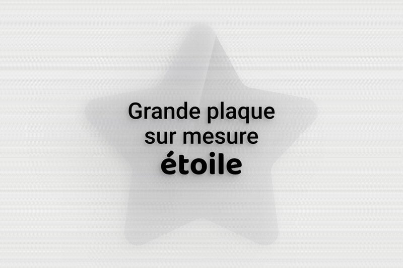 Plaque Étoile Personnalisée - Plexiglass Transparent - 300 x 286 mm - transparent - none - sur-mesure-l-plexitrans-etoile