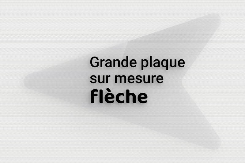 Plaque Gravée en Forme de Flèche - Plexiglass Transparent - 300 x 208 mm - transparent - none - sur-mesure-l-plexitrans-fleche