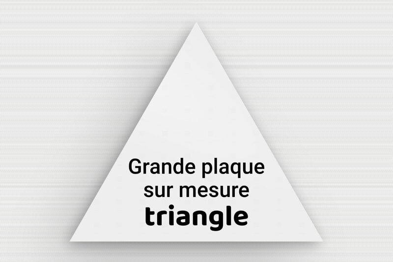 Plaque Triangulaire Personnalisée - PVC - 300 x 260 mm - gris-noir - none - sur-mesure-l-pvc-gris-triangle