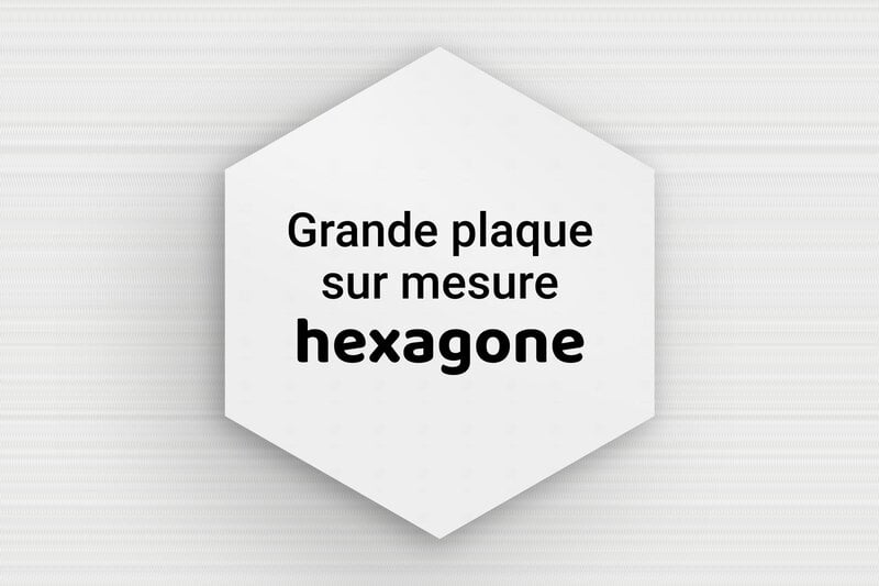 Plaque hexagonale/octogonale sur mesure - PVC - 262 x 300 mm - gris-noir - none - sur-mesure-l-pvc-hexagone