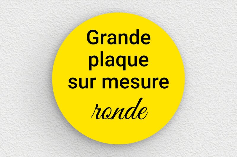 Conseils pour choisir la couleur de sa plaque gravée - PVC - 300 x 300 mm - jaune-noir - none - sur-mesure-l-pvc-jaune-rond