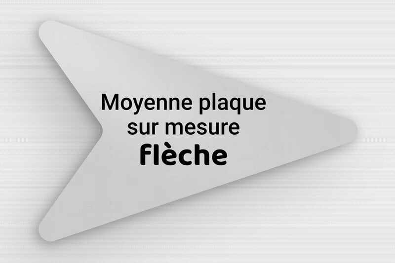 Plaque Gravée en Forme de Flèche - Aluminium - 150 x 104 mm - anodise - none - sur-mesure-m-alu-anodise-fleche