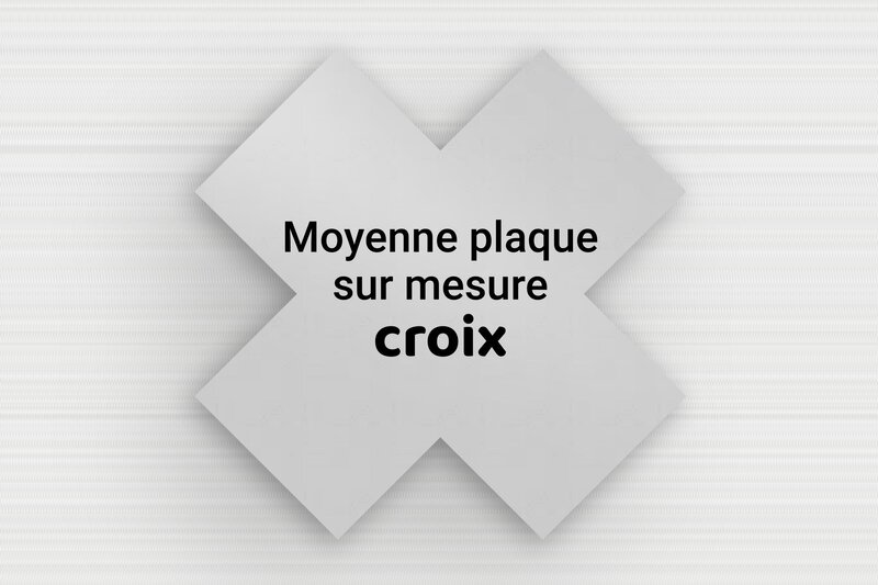 Plaque Croix Personnalisée - Aluminium - 150 x 150 mm - anodise - none - sur-mesure-m-alu-croix