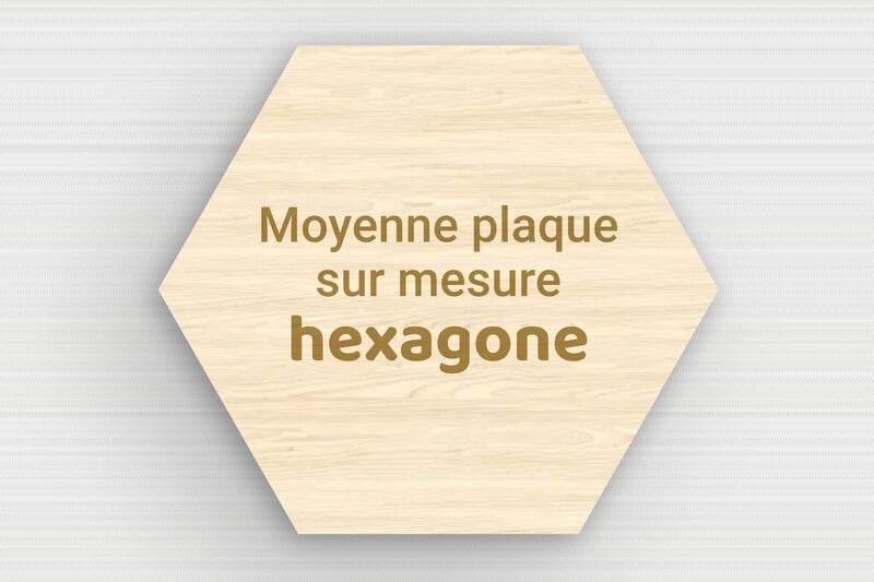 Plaque hexagonale/octogonale sur mesure - Bois - 150 x 131 mm - erable - none - sur-mesure-m-bois-erable-hexagone