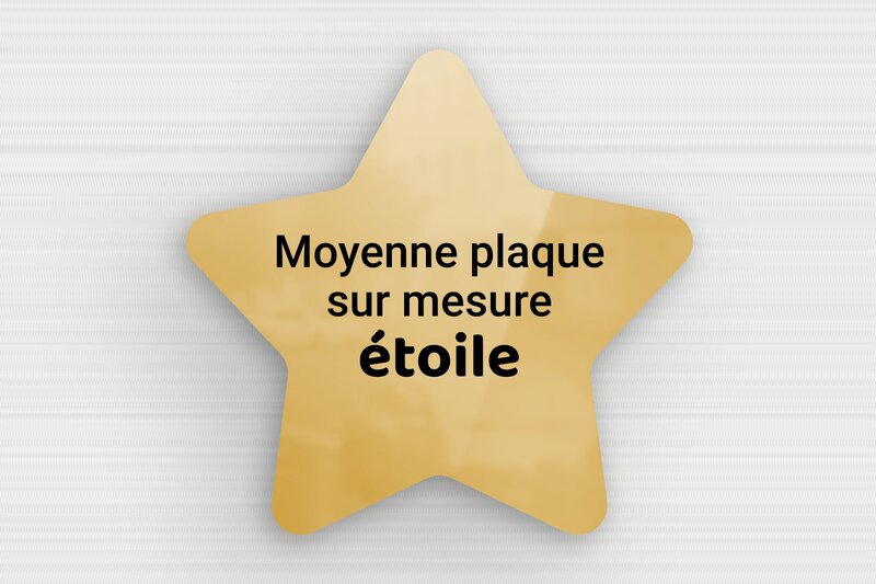 Plaque Étoile Personnalisée - Laiton - 150 x 143 mm - poli - none - sur-mesure-m-laiton-etoile